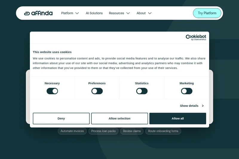 Affinda screenshot