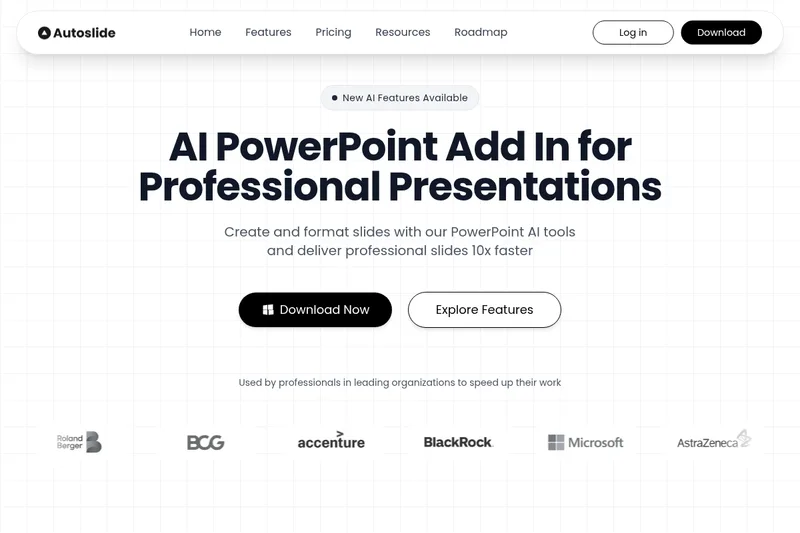 Autoslide AI PowerPoint Add In screenshot