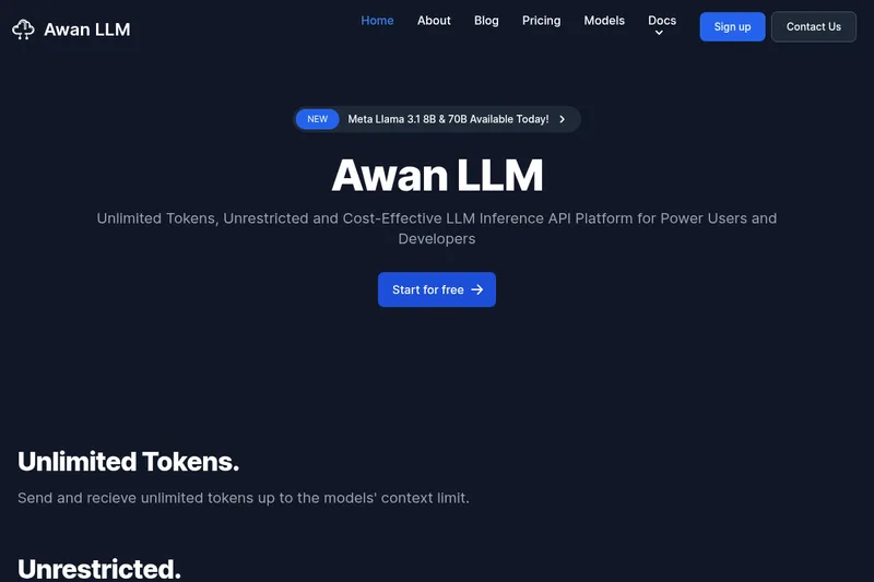 Awan LLM screenshot