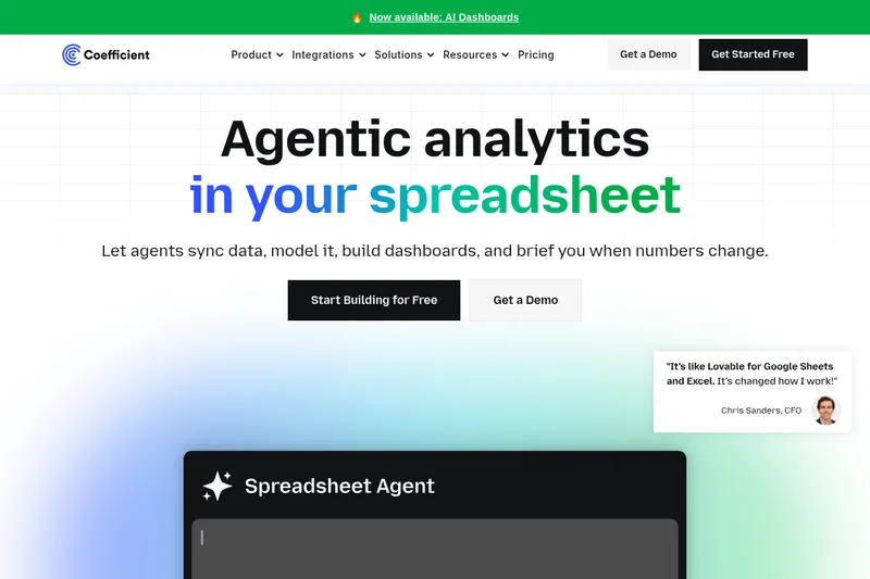 Coefficient.io screenshot