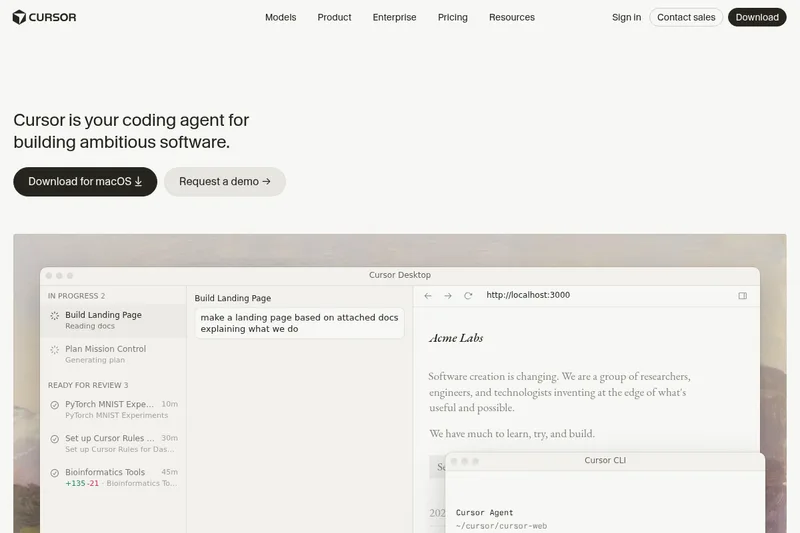 Cursor screenshot