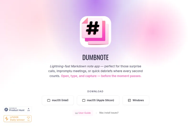 Dumbnote screenshot