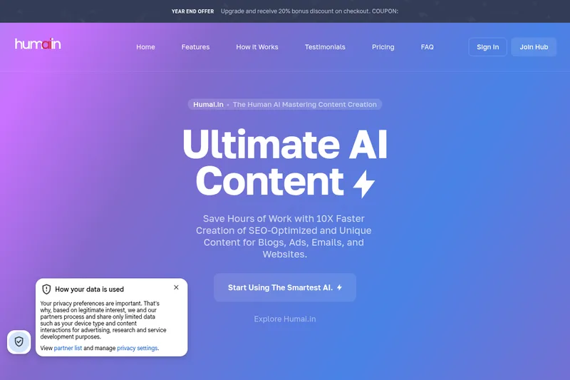 Humai.in screenshot