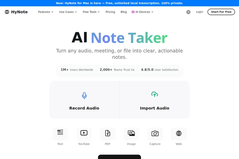 HyNote AI screenshot