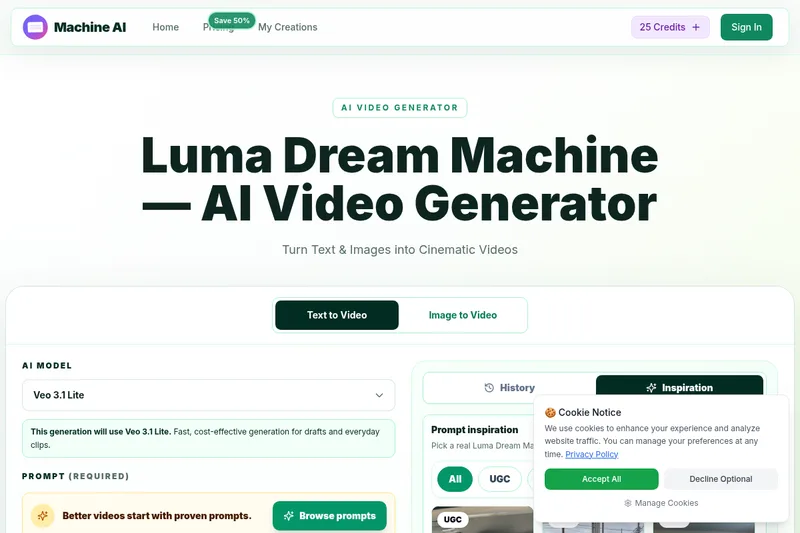Luma Dream Machine