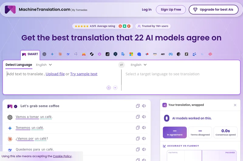 MachineTranslation.com screenshot