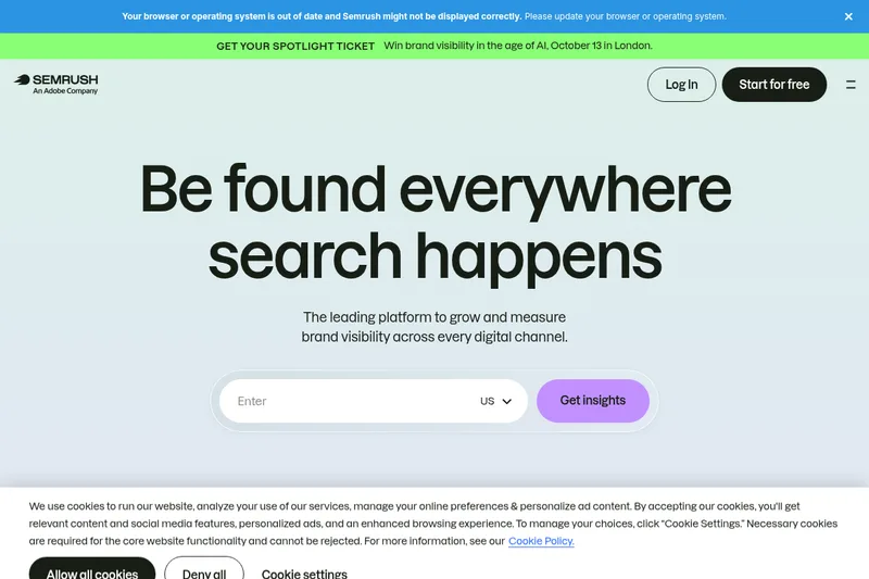Semrush screenshot