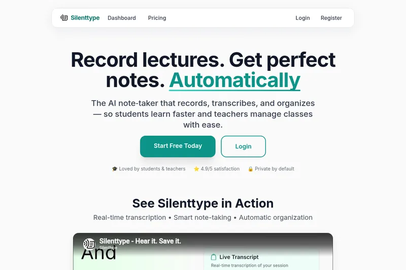Silenttype screenshot