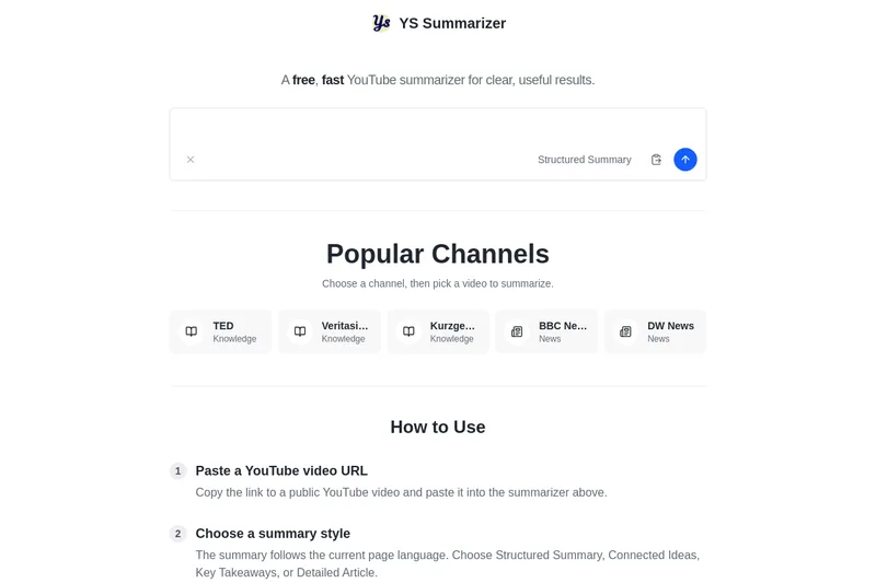 Youtubesummarizer