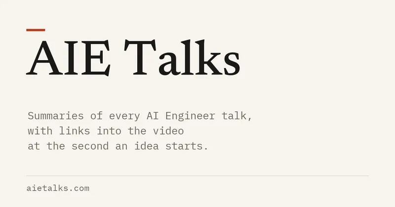 AIE Talks