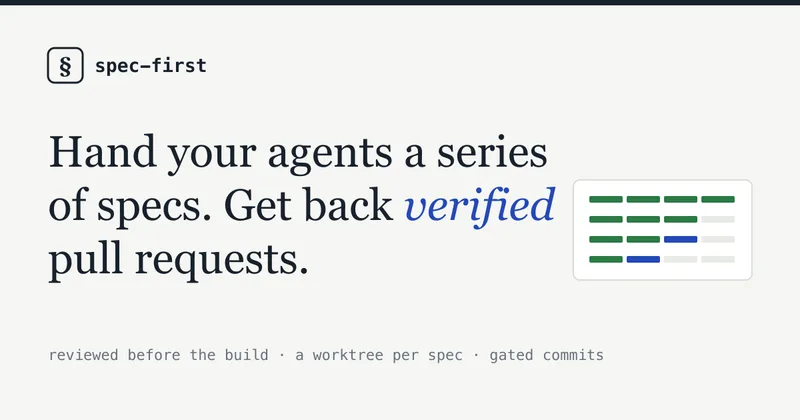 Specification First Agentic Development Plugin and Prove