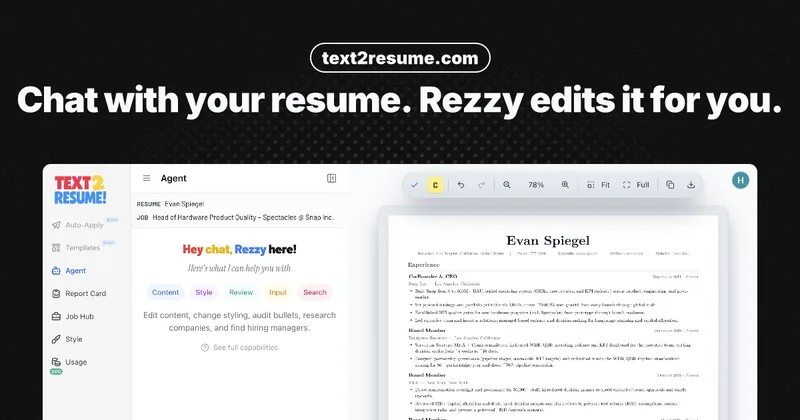 Text2resume logo